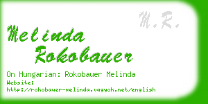 melinda rokobauer business card
